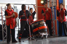 Opening Centraal Station Rotterdam 2014 leeuwendans